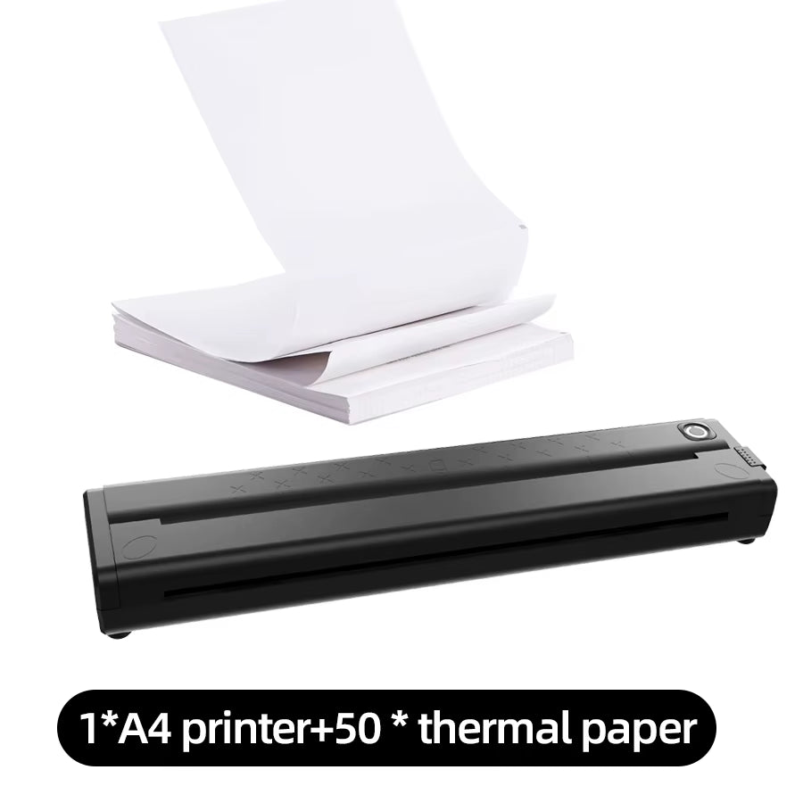 A4 Portable Printer, Lightweight and Compact Thermal Mobile Printer, Wireless Printer for Travel, Vehicles, Office