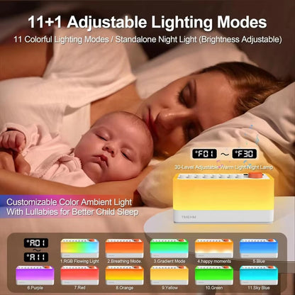 Dreamglow Soundscape: DIY Noise Machine with RGB Night Light & Immersive Sleep Sounds