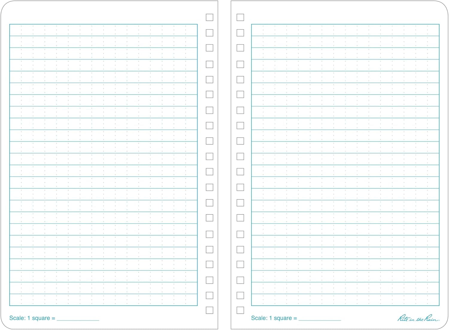 Weatherproof Side Spiral Notebook, 4.625" X 7", Yellow Cover, Universal Pattern, 3 Pack (No. 373L3)