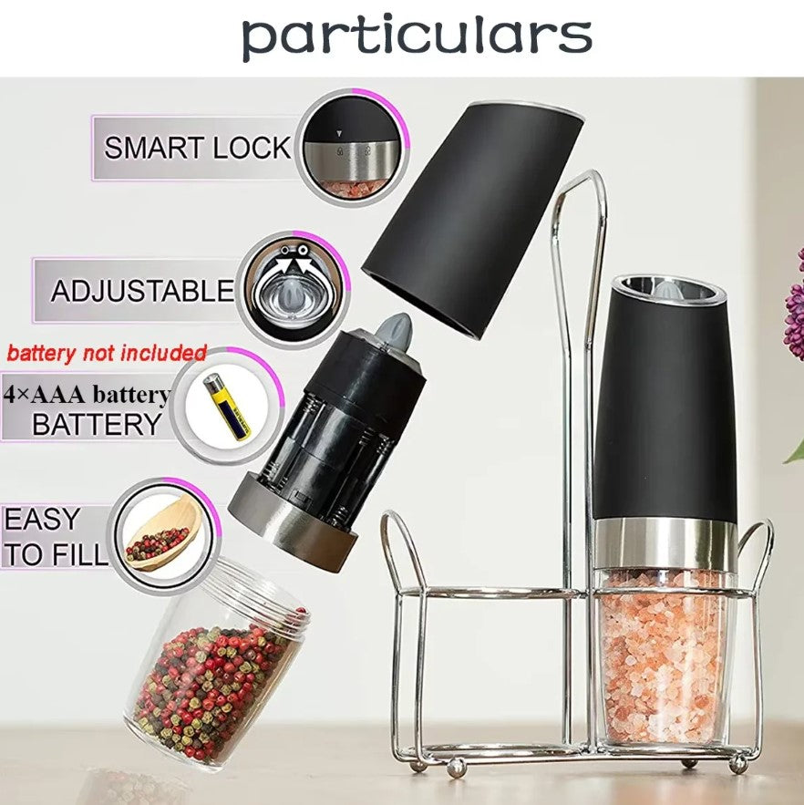 Grindmate™ Pro: Automatic Gravity Spice & Coffee Grinder with Adjustable Coarseness