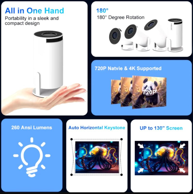 Cinecast™ HY300 PRO Smart Projector